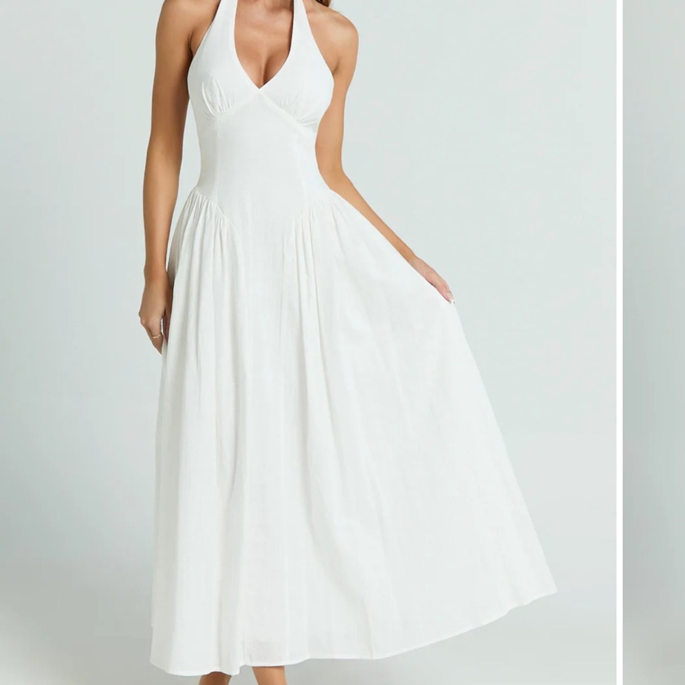 Showpo White Halter Midi Dress
